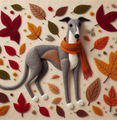 Luxury greyhound birthday card - luxury,