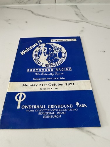Powderhall greyhound park race - powderhall,