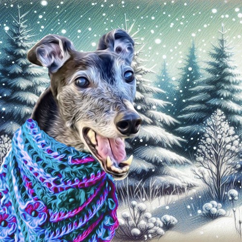 Greyhound christmas card for - greyhound,