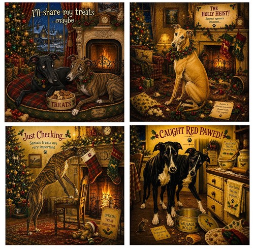 Pack humorous greyhound - pack, 4