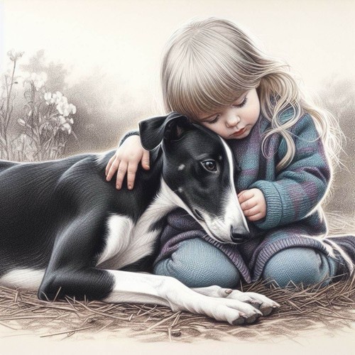 Greyhound lurcher - greyhound,