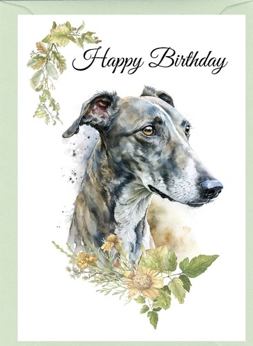 Greyhound dog - dog, (4"x