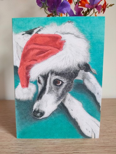 Lurcher greyhound christmas - greyhound,
