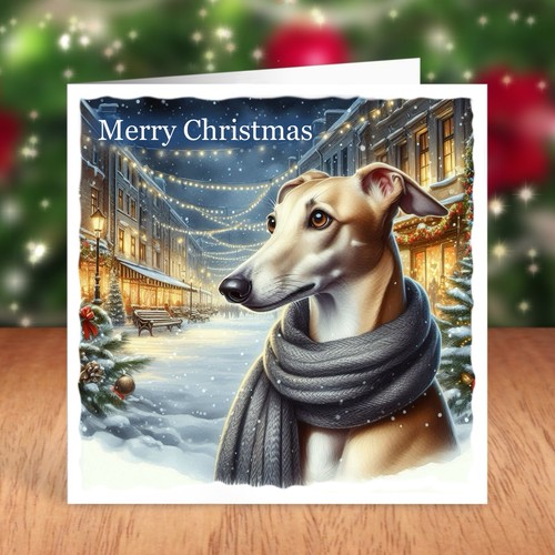 Greyhound dog christmas - greyhound,