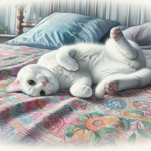 Cat greyhound greetings - greyhound, card