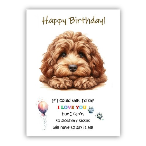 Birthday day card from - the, dog