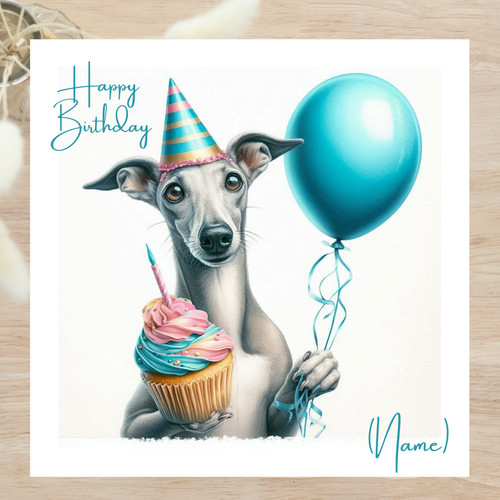 Personalised whippet greyhound - personalised,
