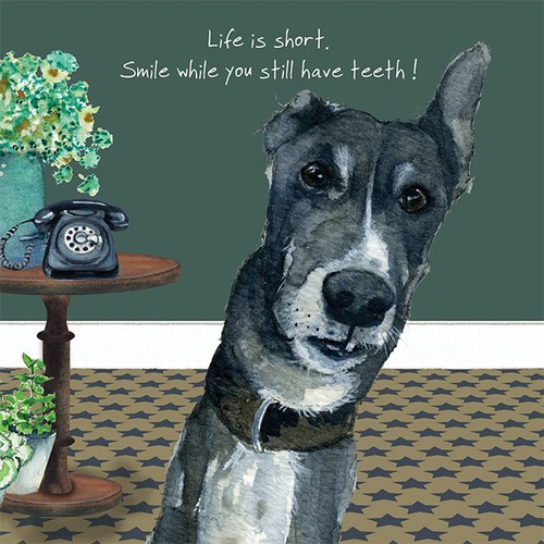 Greyhound greeting card - greyhound,