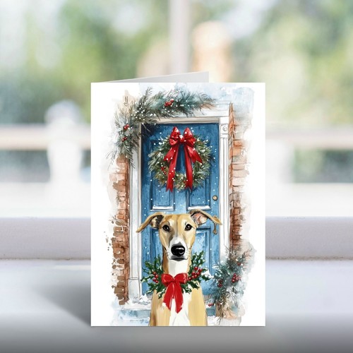 Greyhound lurcher christmas - lurcher,
