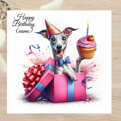 Personalised whippet greyhound - whippet,