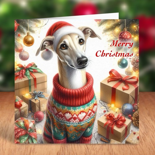 Greyhound dog christmas - greyhound,