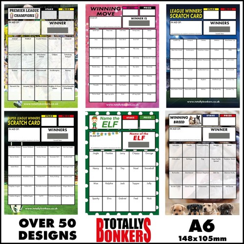 Fundraising scratch cards - a6,