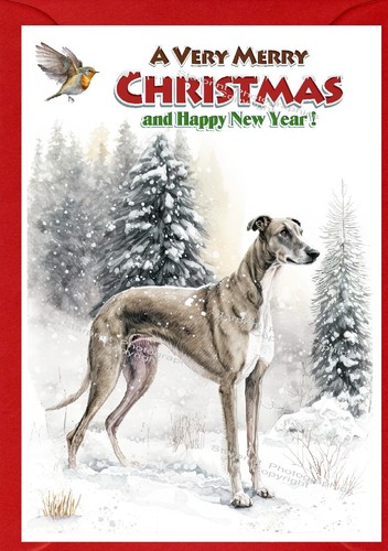 Greyhound dog christmas - greyhound,