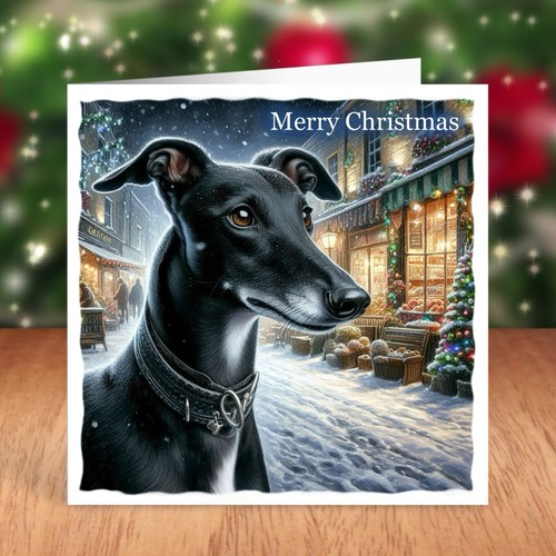 Greyhound dog christmas - greyhound,
