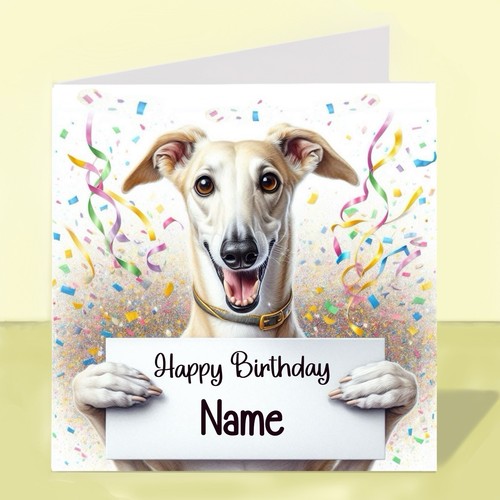 Personalised greyhound dog - greyhound,