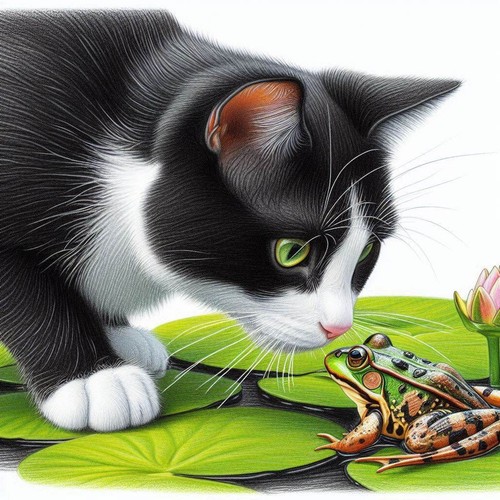 Cat greyhound greetings card - cat,