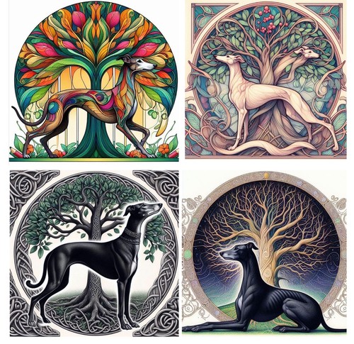 Pack greyhound and tree - of, 4