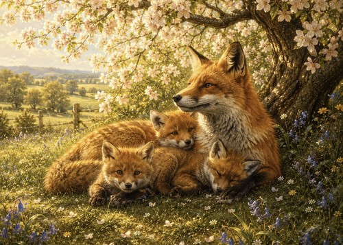 Fox and cubs all occasion - all,