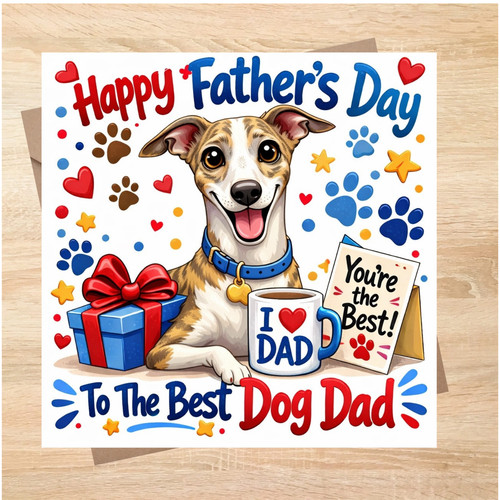 Greyhound themed fathers day - greyhound,